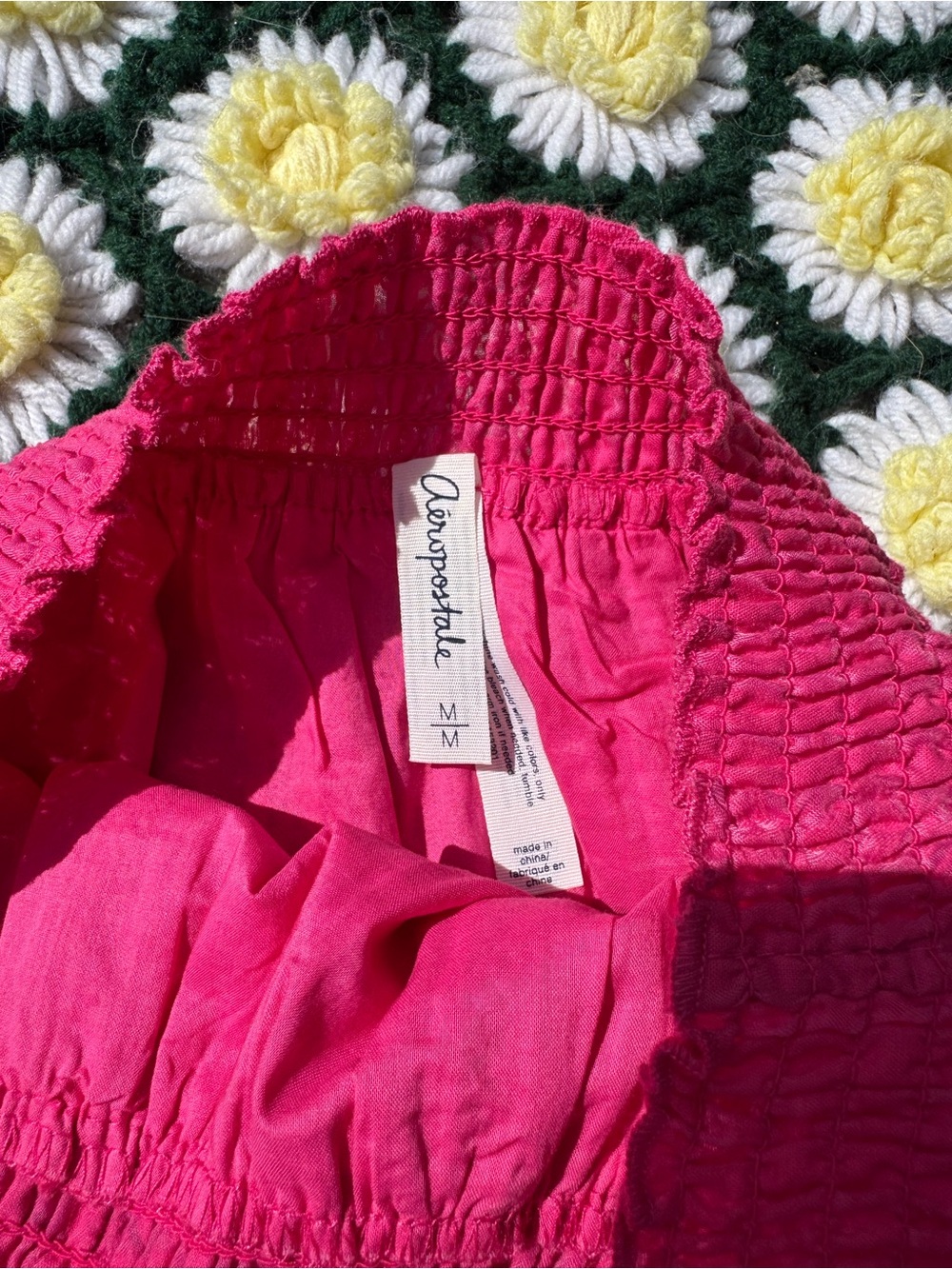 Aeropostale Fuchsia Ruffled High-Low Skirt - Picture 4 of 5